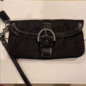 Classic coach wristlet